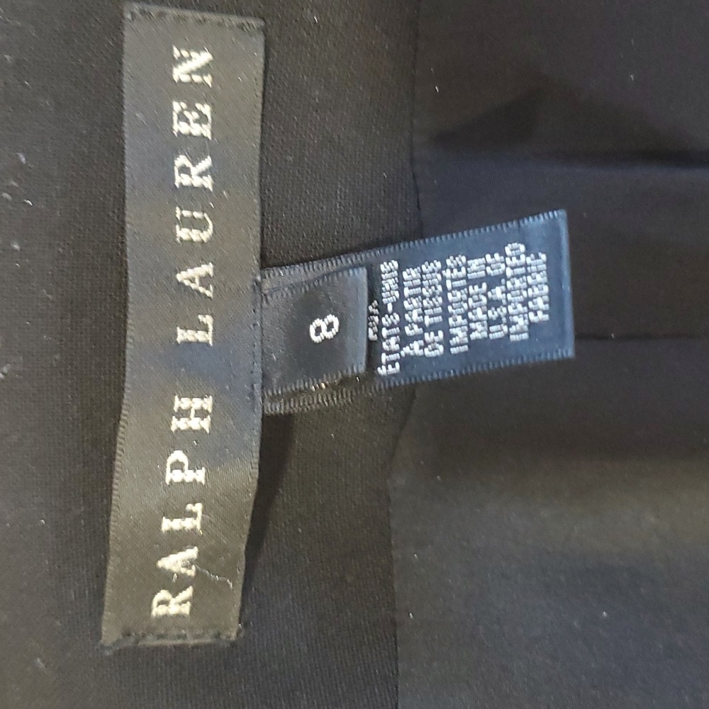 Ralph lauren black label wool blend women black zip front jacket blazer size 8 - Picture 9 of 14
